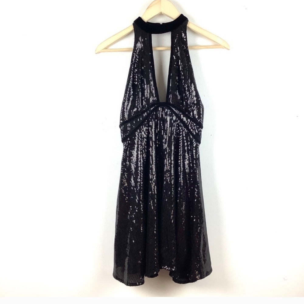 Free People Noir Sequin Women 8 Sleeveless dress